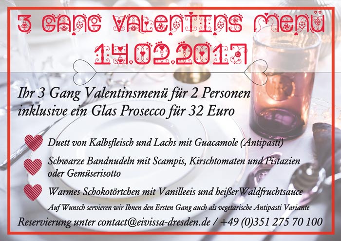 Flyer Valentinsdinner